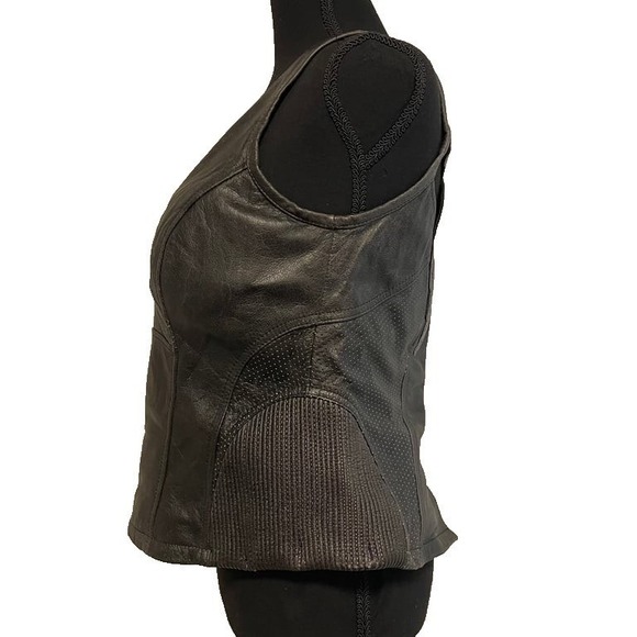 Harley Davidson Night Angel Vest Purple Black Built in Bra - Picture 4 of 9